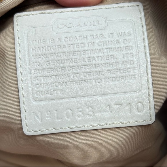 Coach 2005 Y2K Straw & Leather Hobo Bag | Woven Natural Shoulder Purse Iconic - Picture 6 of 17